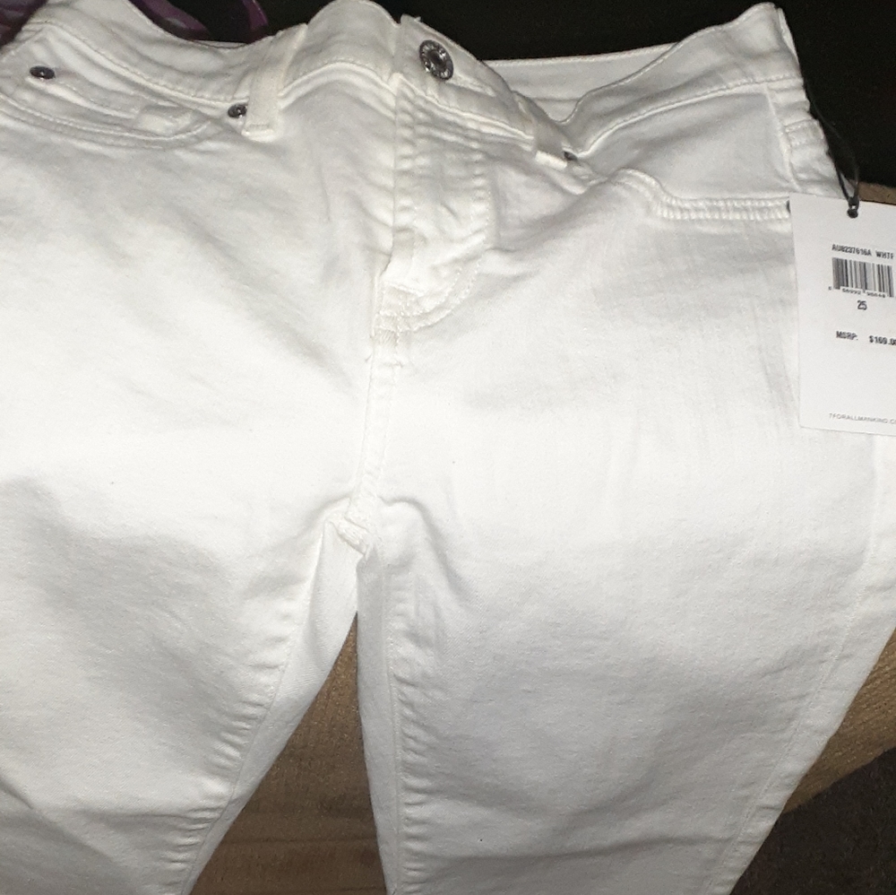 4 All Mankind white womans jeans